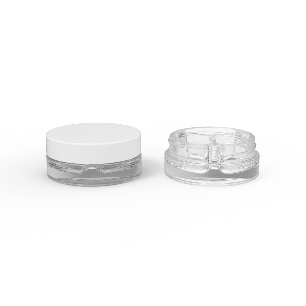15mL Triple Chamber Glass Jar-P1560